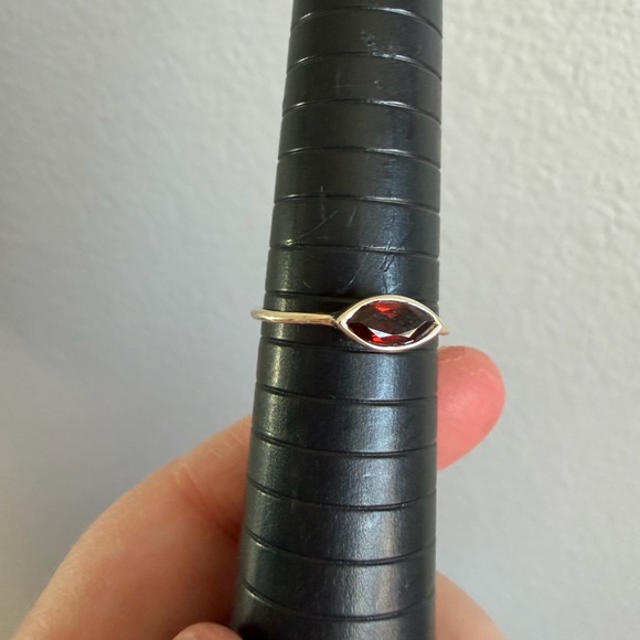 Garnet Stackable Ring - Picture 2 of 4